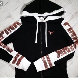 PINK rose gold bling jacket